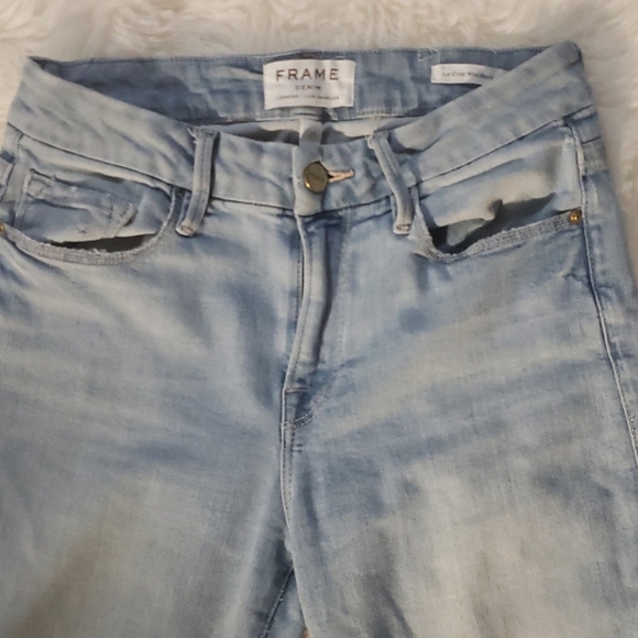 FRAME DISTRESSED CROPPED JEANS - Picture 8 of 10